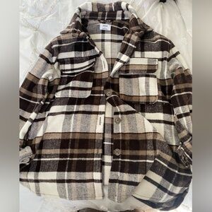 Ardene brown flannel jacket